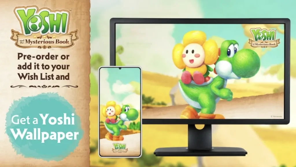 Yoshi and the Mysterious Book: Δωρεάν wallpaper για προπαραγγελίες