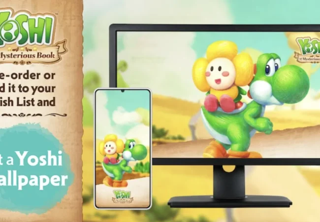 Yoshi and the Mysterious Book: Δωρεάν wallpaper για προπαραγγελίες