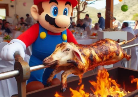 Ο Mario στο παραδοσιακό ελληνικό Πάσχα