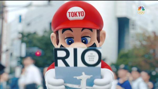 Ο Mario στην τελετή λήξης των Ολυμπιακών Αγώνων!