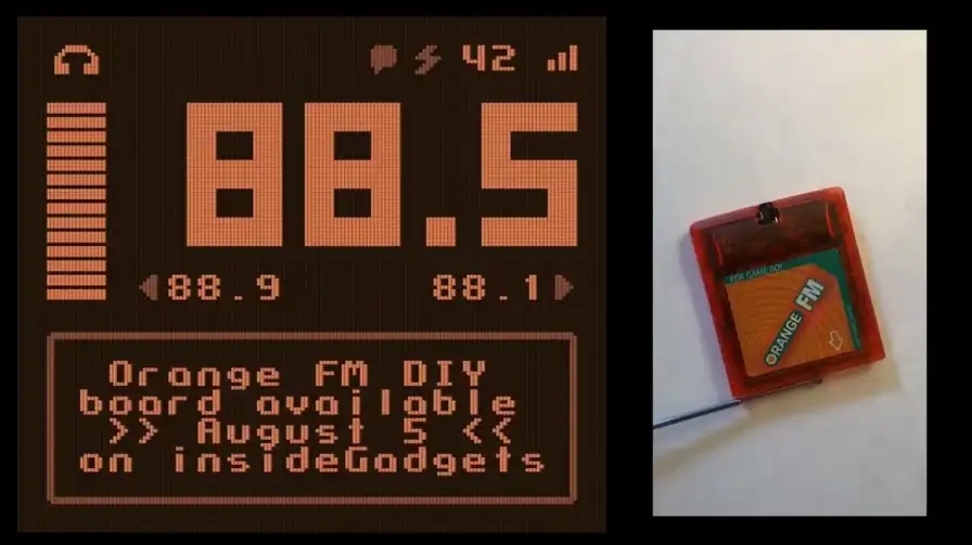 Orange FM: Φέρνοντας το ραδιόφωνο FM στο … Game Boy !