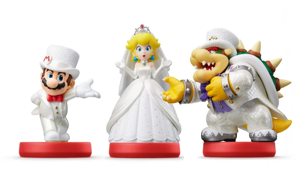 Κοντινά πλάνα των amiibo του Super Mario Odyssey