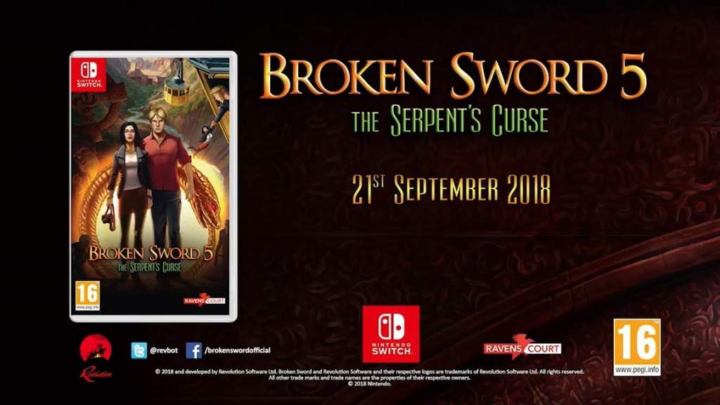 Το Broken Sword 5: The Serpent’s Curse έρχεται στο Switch
