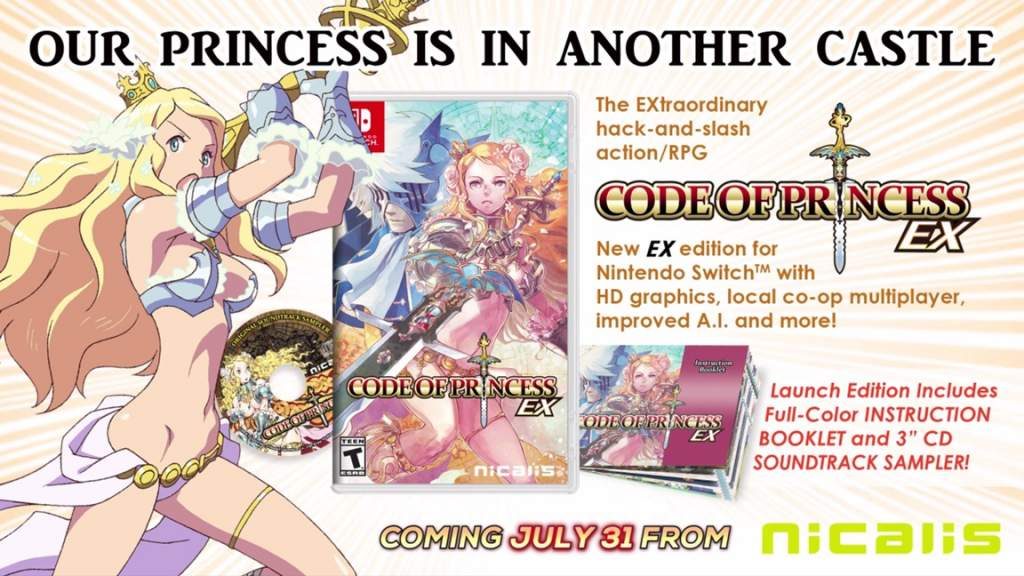 Ημερομηνία κυκλοφορίας του Code of Princess EX