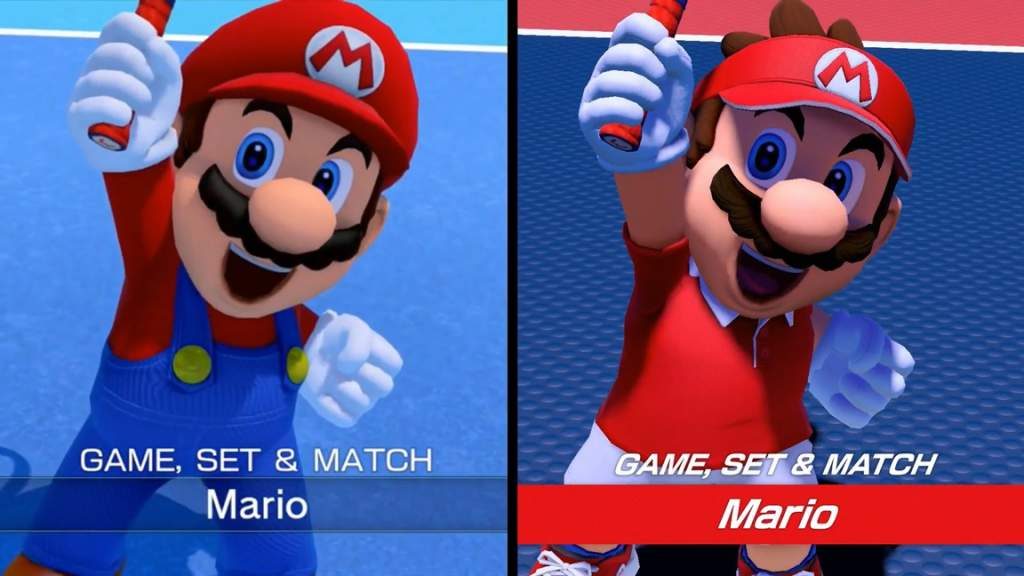 Συγκριτικό ανάμεσα σε Mario Tennis Aces και Mario Tennis: Ultra Smash!
