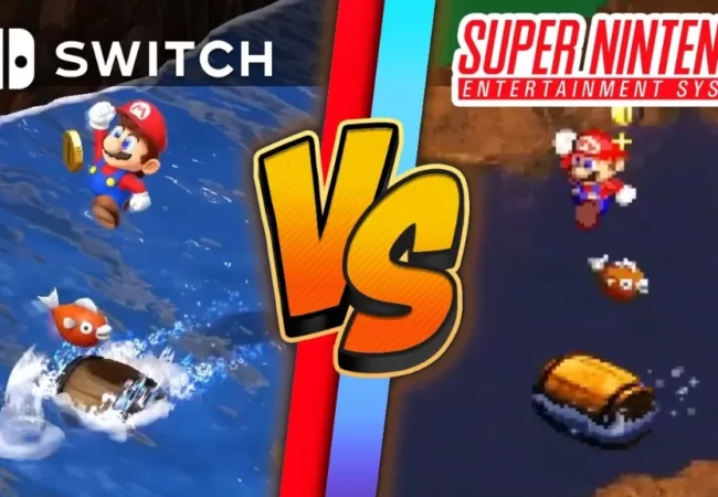 Βίντεο συγκριτικό του Super Mario RPG ανάμεσα σε SNES και Switch