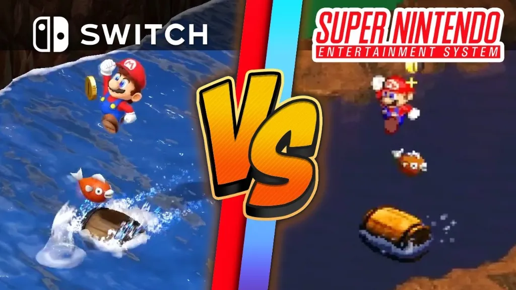 Βίντεο συγκριτικό του Super Mario RPG ανάμεσα σε SNES και Switch