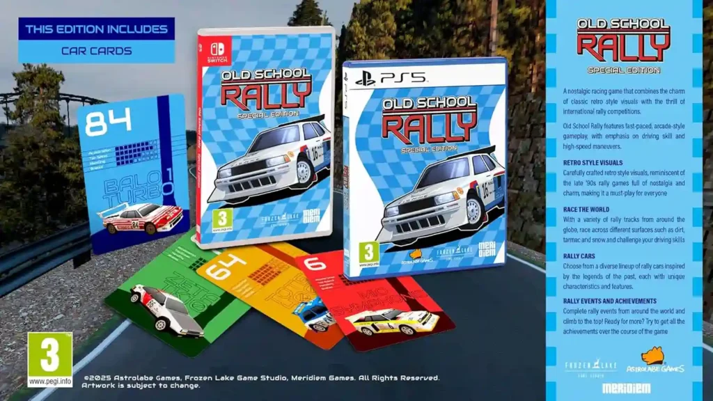 Το Old School Rally έρχεται σε φυσική έκδοση για Nintendo Switch με δώρο κάρτες αυτοκινήτων