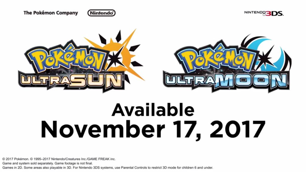 Pokemon Ultra Sun και Ultra Moon για το 3DS!