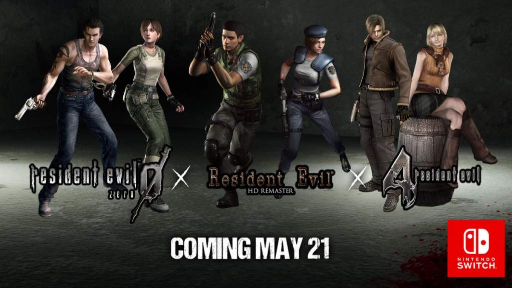 Στις 21 Μάη τα Resident Evil 0, Resident Evil 1 και Resident Evil 4 στο Switch